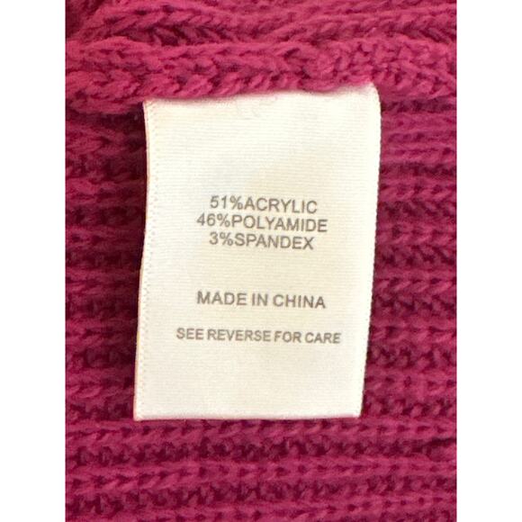 LUCYPARIS VTG Sweater S Fuchsia Puffed Sleeve Cottagecore Coquette Y2K Disco - Picture 8 of 13